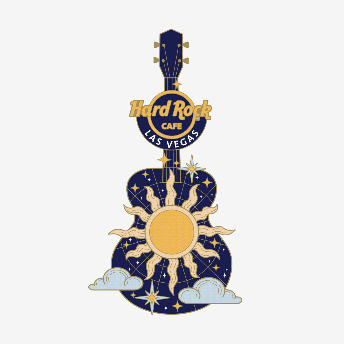 Celestial Sun Guitar Pin image number 1